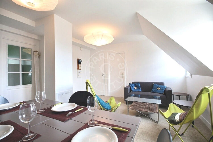 Living room - Furnished 1 bedroom - Paris 75007 - 11751