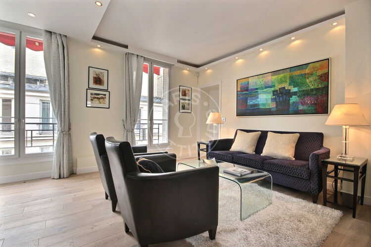 Living room - Furnished 2 bedrooms - Paris 75017 - 11783