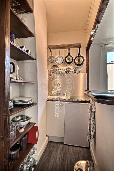 Cuisine Appartement meublé - 32m²  - 1 chambre - Montparnasse - Paris