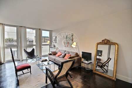 Wohnzimmer Möblierte wohnung - 55m²  - 1 Zimmer - Place Monge - Paris