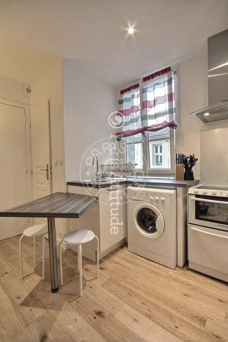 Kitchen Furnished apartment - 25m²  - 1 bedroom - Issy-les-Moulineaux