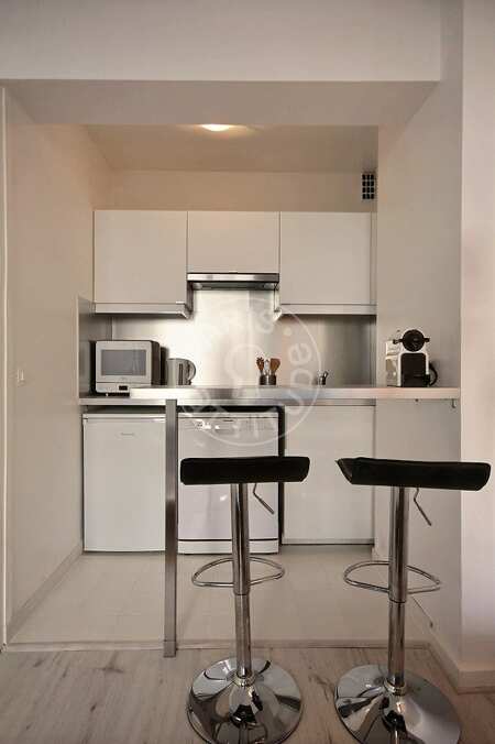 Cuisine Studio meublé - 30m²  - Trocadéro - Paris