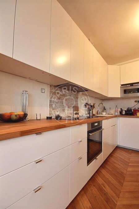 Cozinha Apartamento mobilado - 86m²  - 3 quartos - Porte de Versailles - Paris