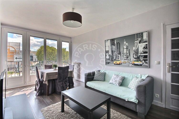 Living room - Furnished 1 bedroom - Paris 75015 - 11857
