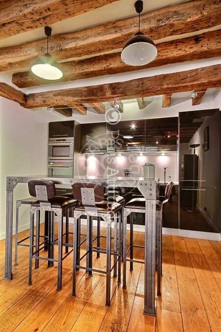 Cuisine Appartement meublé - 63m²  - 2 chambres - Centre George Pompidou - Paris