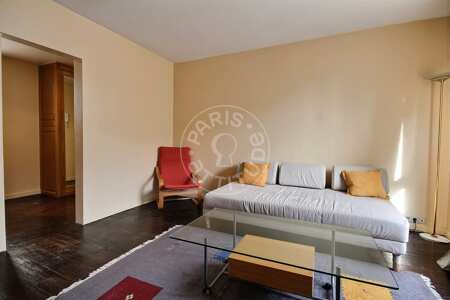 Salon Appartement meublé - 50m²  - 1 chambre - Boulogne-Billancourt