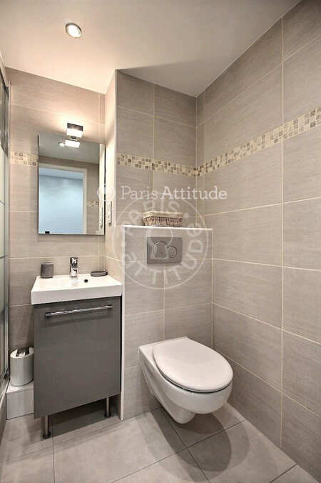 Casa de banho Quitinete mobilado - 19m²  - Bir-Hakeim - Paris