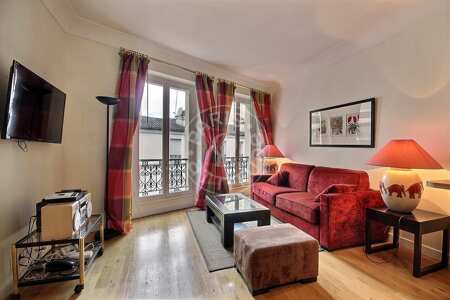 Living room Furnished apartment - 50m²  - 2 bedrooms - Montparnasse - Paris