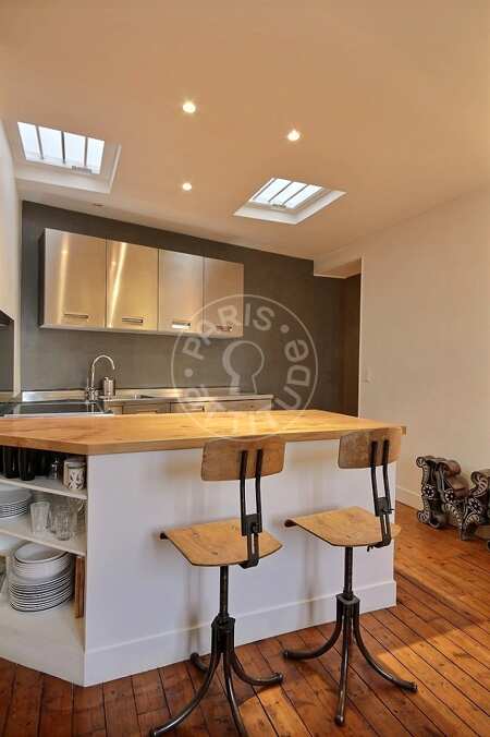 Cozinha Apartamento mobilado - 40m² - 1 quarto - Châtelet - Paris