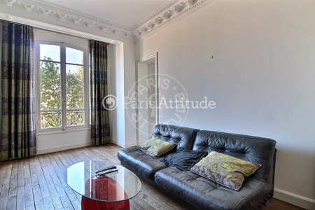 Living room Furnished apartment - 71m²  - 2 bedrooms - Pasteur - Paris