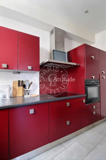Kitchen Furnished apartment - 71m²  - 2 bedrooms - Pasteur - Paris