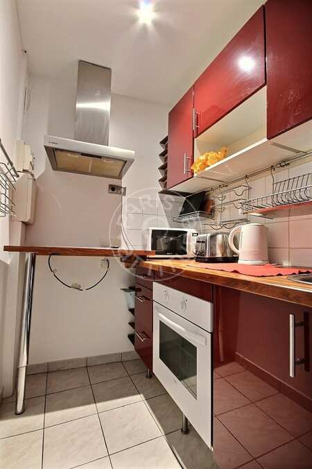 Küche Möblierte wohnung - 38m²  - 1 Zimmer - Hôtel de Ville - Paris