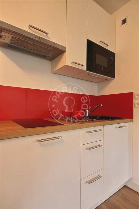 Kitchen Furnished studio - 22m²  - Daumesnil - Paris