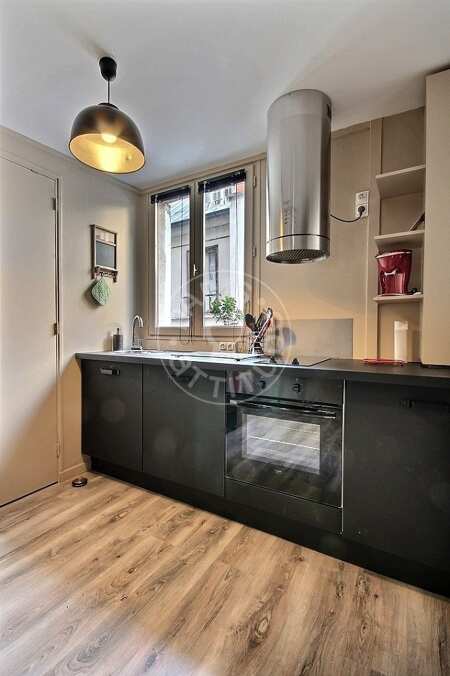Kitchen Furnished apartment - 37m²  - 1 bedroom - Montorgueil - Paris
