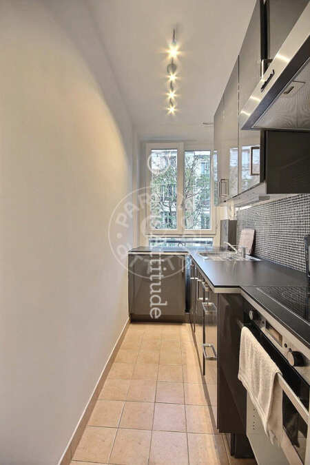 Cozinha Apartamento mobilado - 30m²  - 1 quarto - Alésia - Paris