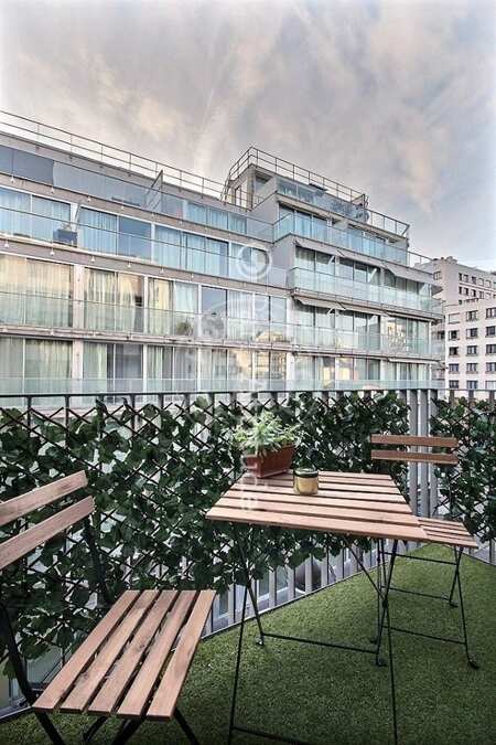 Varanda Apartamento mobilado - 50m²  - 1 quarto - Canal de l'Ourcq - Paris