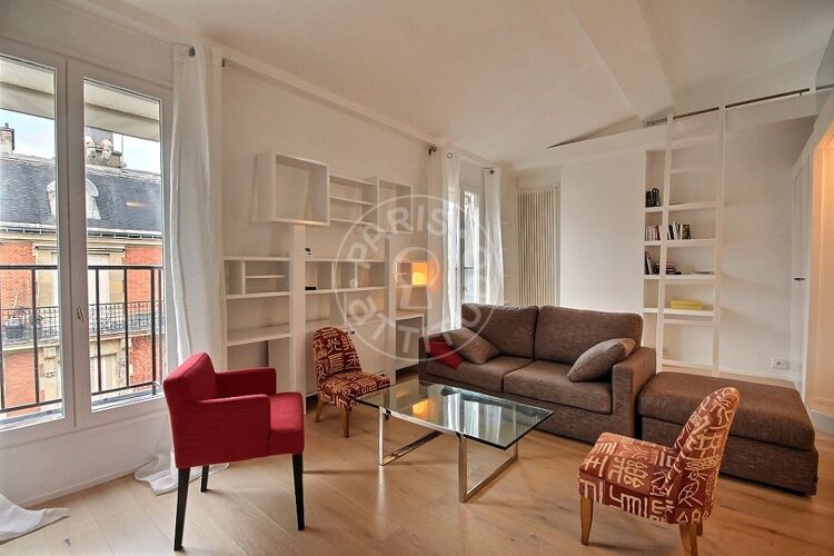 Living room - Furnished 2 bedrooms - Paris 75016 - 11975