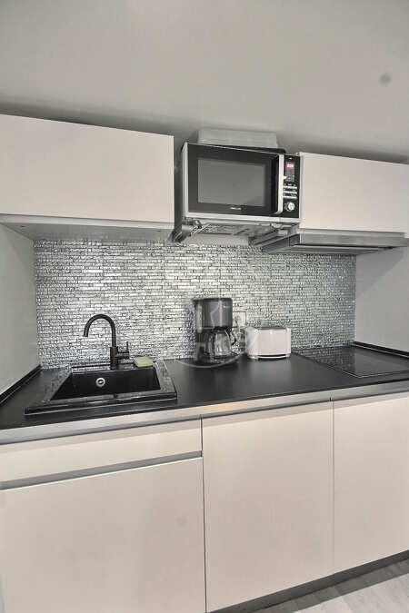 Cozinha Quitinete mobilado - 22m²  - Arts et Métiers - Paris