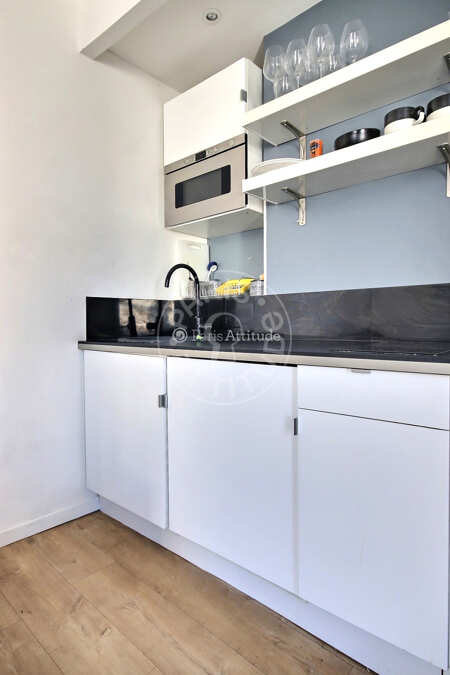 Cozinha Quitinete mobilado - 20m² - Sacré-Cœur - Paris
