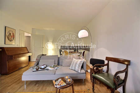Living room Furnished apartment - 70m² - 2 bedrooms - Issy-les-Moulineaux