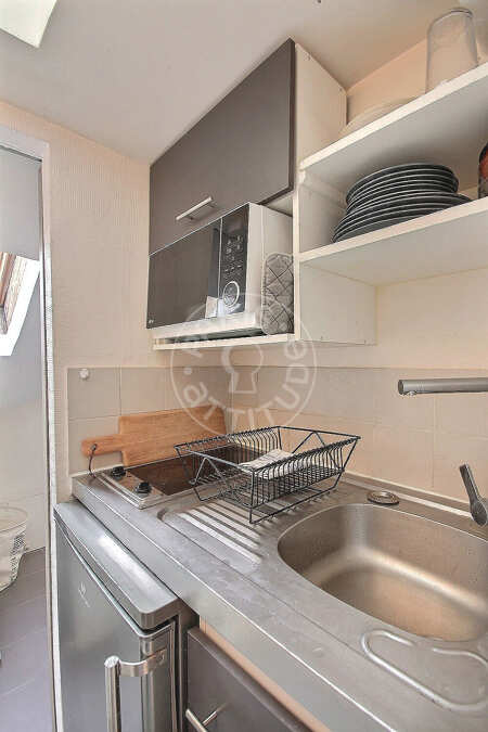 Kitchen Furnished apartment - 22m²  - 1 bedroom - Musée Picasso - Paris