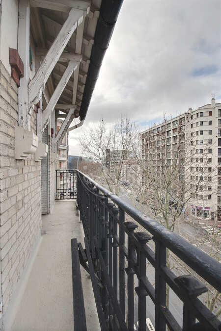Varanda Apartamento mobilado - 48m²  - 1 quarto - Montrouge
