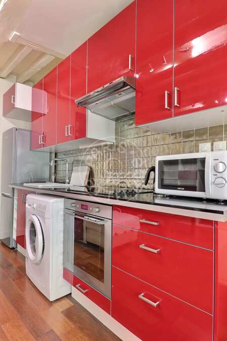 Cuisine Appartement meublé - 31m²  - 1 chambre - Temple - Paris