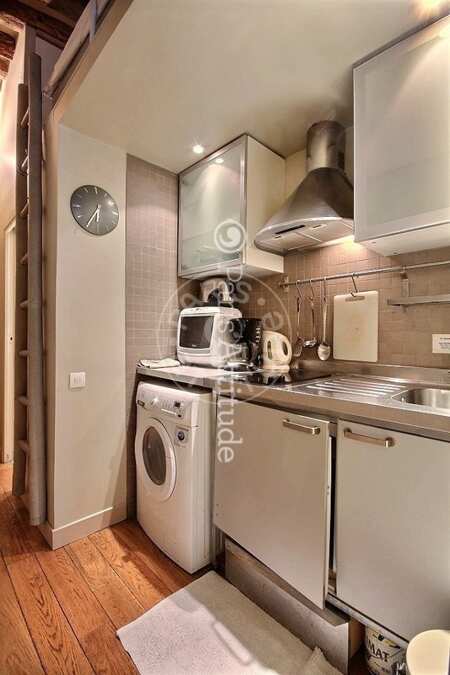 Cuisine Appartement meublé - 39m²  - 1 chambre - Pyramides / Palais Royal - Paris