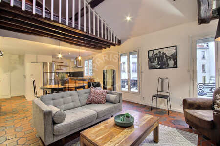 Living room Furnished duplex - 47m²  - 1 bedroom - Gare de Lyon - Paris