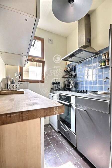 Cuisine Appartement meublé - 45m²  - 1 chambre - Alma-Marceau - Paris