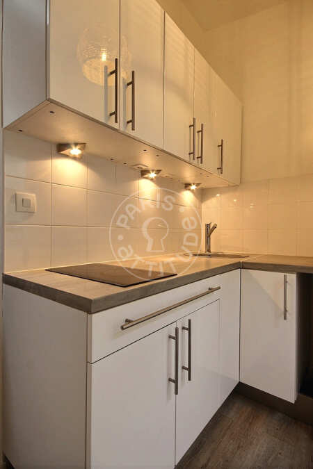 Cocina Estudio amueblado - 19m²  - Poissonnière - París