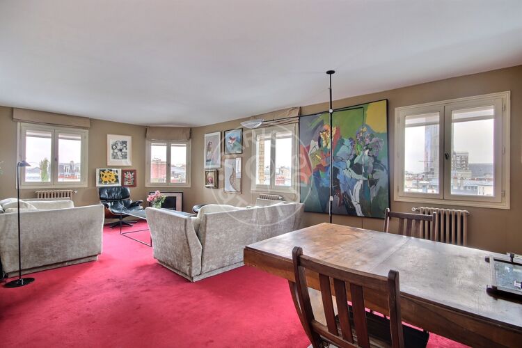 Living room - Furnished 2 bedrooms - Paris 75009 - 12045