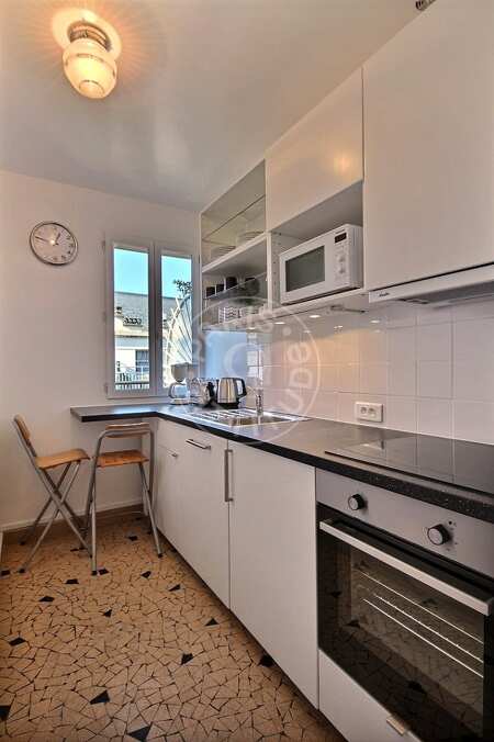 Küche Möblierte studio - 27m²  - Saint-Lazare - Paris