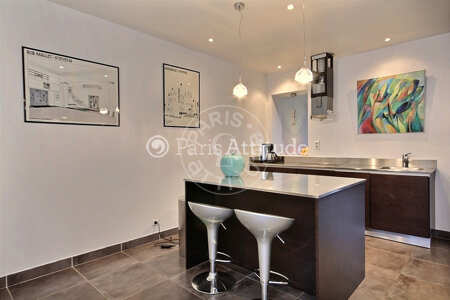 Kitchen Furnished apartment - 75m²  - 2 bedrooms - Tour Eiffel - Paris