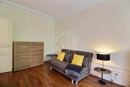 Living room Furnished apartment - 58m²  - 1 bedroom - Auteuil - Paris