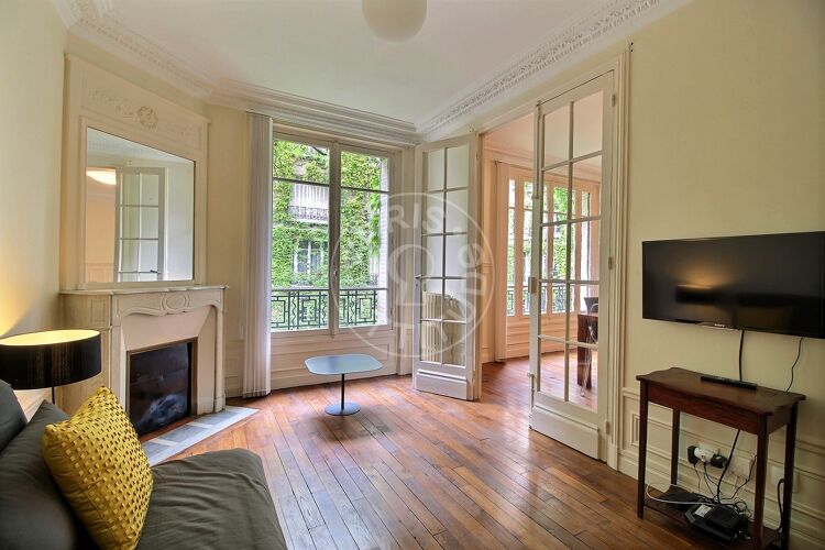 Living room - Furnished 1 bedroom - Paris 75016 - 12071