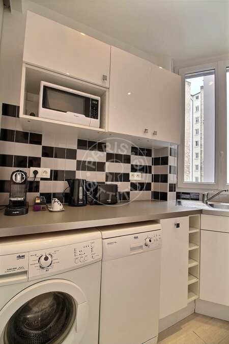 Kitchen Furnished apartment - 58m²  - 1 bedroom - Auteuil - Paris