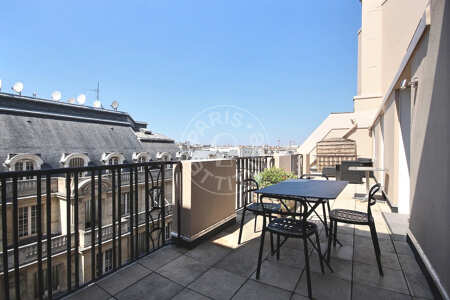Terrasse Appartement meublé - 37m²  - 1 chambre - Opéra - Paris