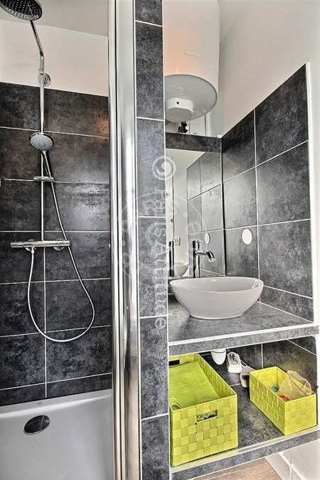Casa de banho Quitinete mobilado - 18m²  - Montparnasse - Paris