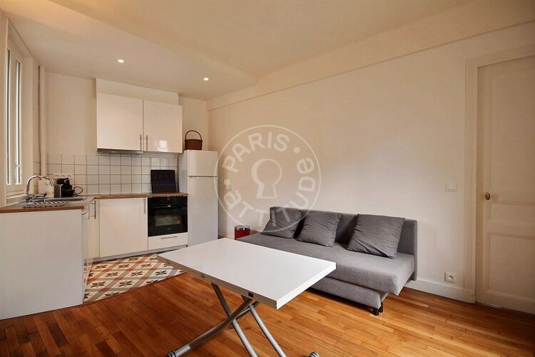Living room - Furnished 1 bedroom - Paris 75020 - 12113