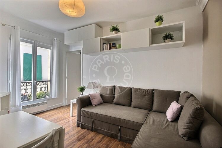 Living room - Furnished 1 bedroom - Paris 75011 - 12125
