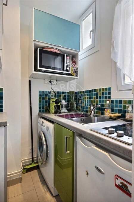 Kitchen Furnished apartment - 31m²  - 1 bedroom - Oberkampf - Paris