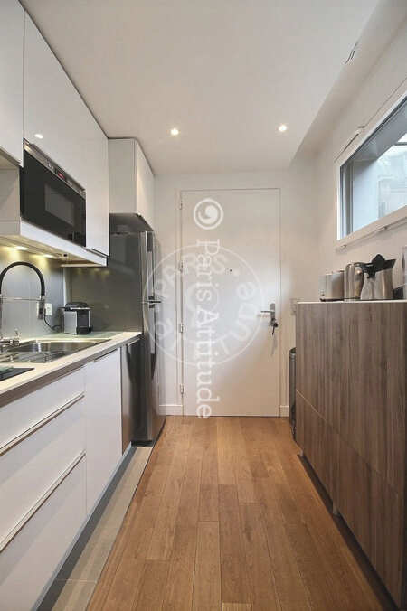 Cuisine Studio meublé - 34m²  - Saint-Lazare - Paris