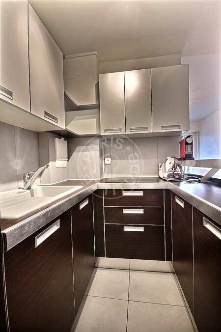 Kitchen Furnished studio - 31m²  - Pasteur - Paris