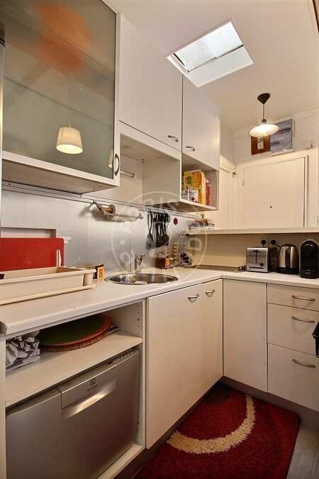 Cocina Piso amueblado - 42m²  - 1 dormitorio - Commerce - París