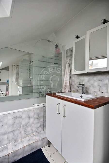 Baño Piso amueblado - 42m²  - 1 dormitorio - Commerce - París