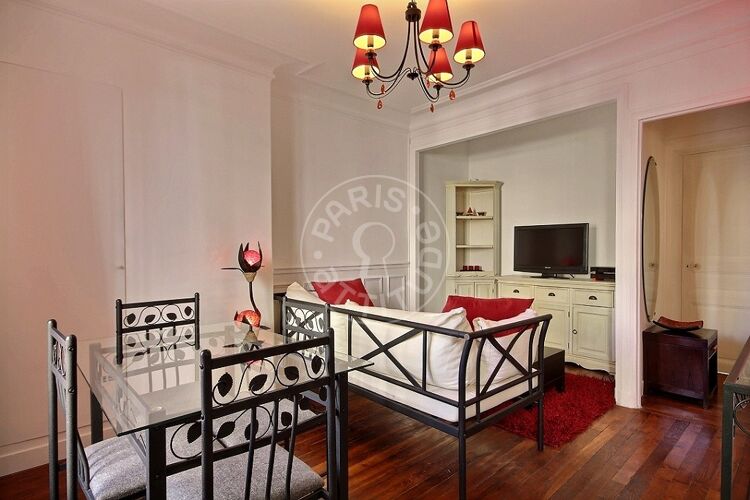 Living room - Furnished 1 bedroom - Paris 75011 - 12152