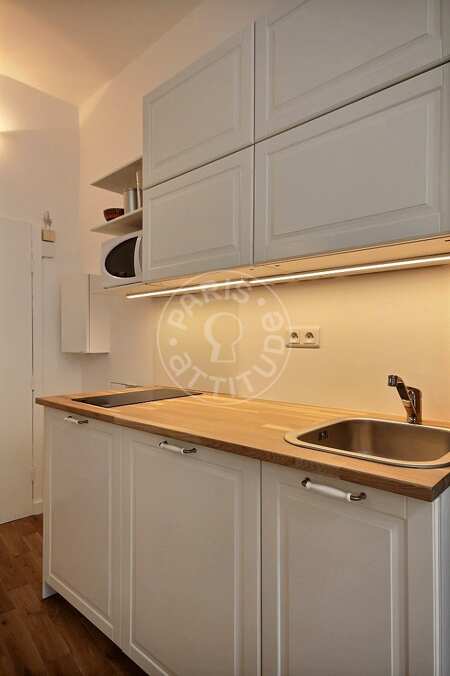 Kitchen Furnished studio - 15m²  - Invalides - Paris