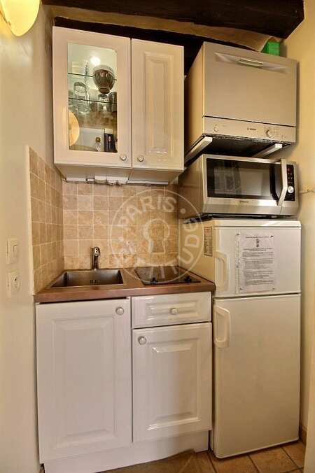 Cucina Appartamento arredato - 26m²  - 1 locale - Saint-Germain - Parigi