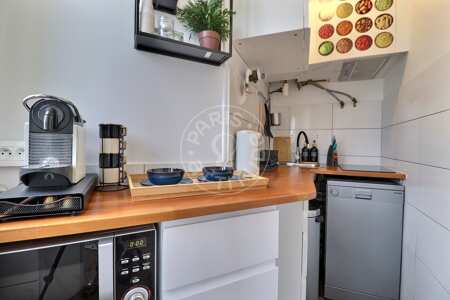 Cozinha Apartamento mobilado - 31m²  - 1 quarto - Boulogne-Billancourt